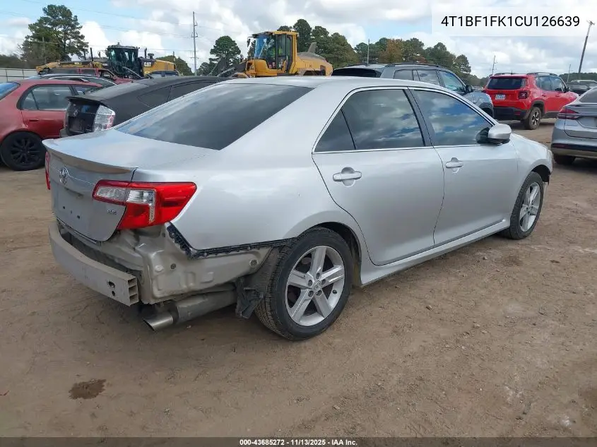 4T1BF1FK1CU126639 2012 Toyota Camry Se