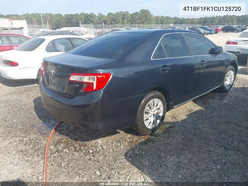 4T1BF1FK1CU125720 2012 Toyota Camry Le