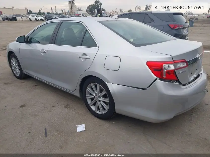 4T1BK1FK3CU517691 2012 Toyota Camry Xle V6