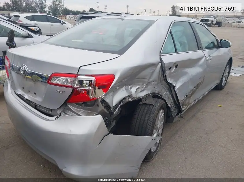 4T1BK1FK3CU517691 2012 Toyota Camry Xle V6