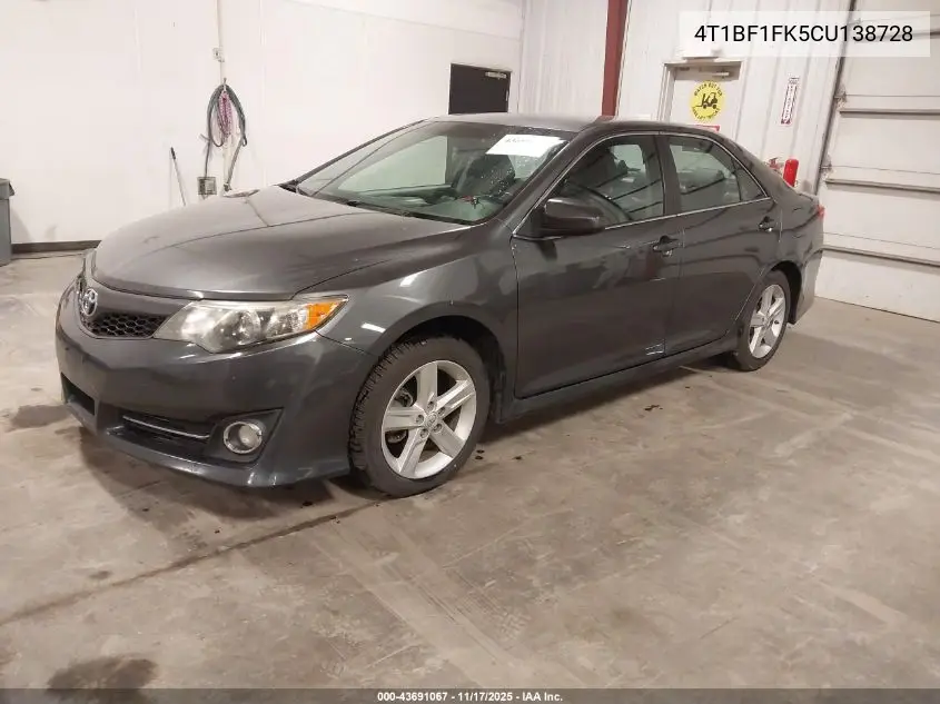 4T1BF1FK5CU138728 2012 Toyota Camry Se
