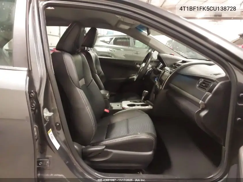 4T1BF1FK5CU138728 2012 Toyota Camry Se