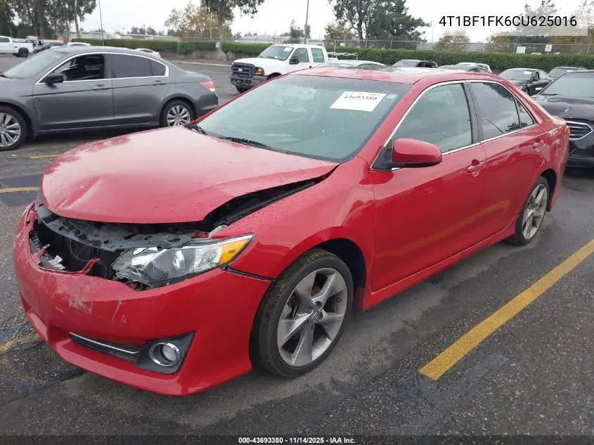 4T1BF1FK6CU625016 2012 Toyota Camry Se Limited Edition