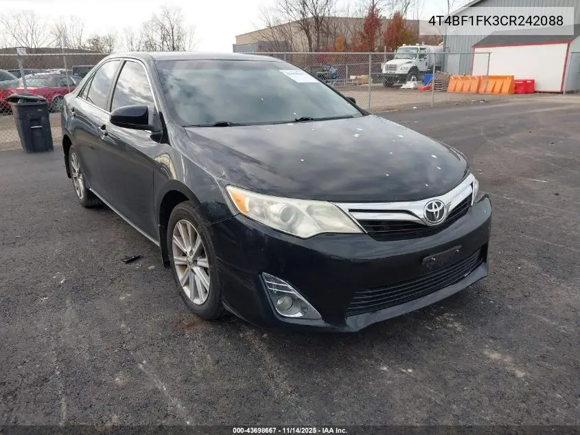 4T4BF1FK3CR242088 2012 Toyota Camry Xle