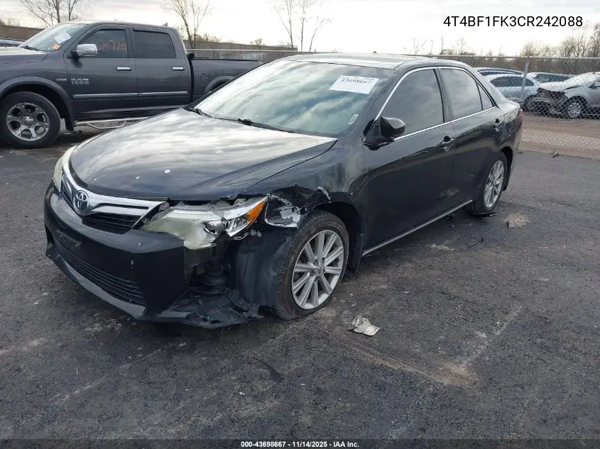 4T4BF1FK3CR242088 2012 Toyota Camry Xle