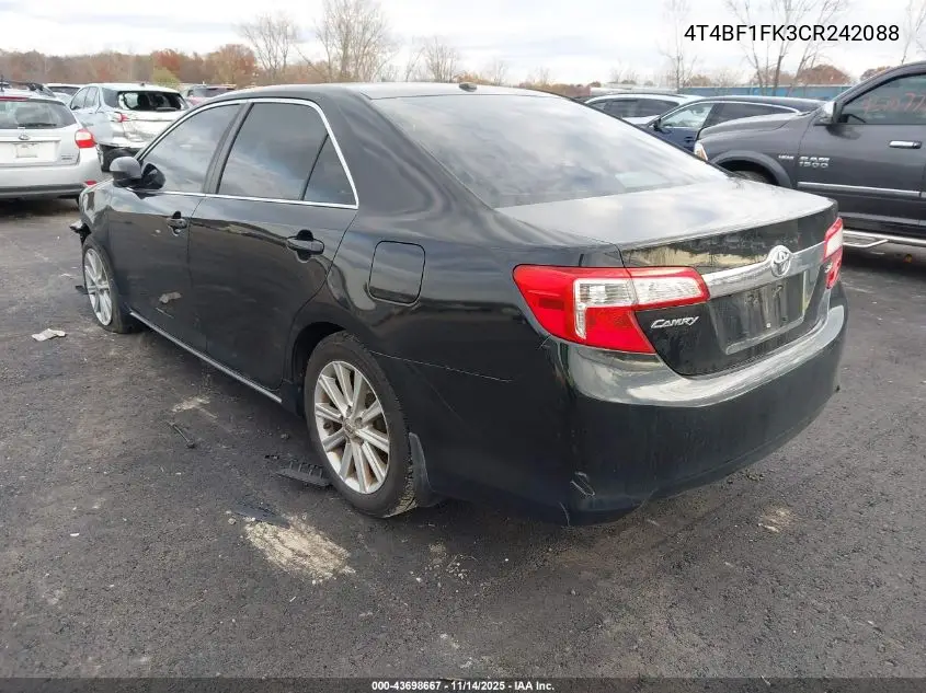 4T4BF1FK3CR242088 2012 Toyota Camry Xle
