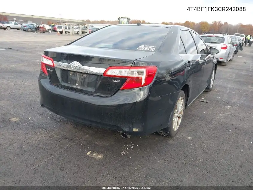4T4BF1FK3CR242088 2012 Toyota Camry Xle