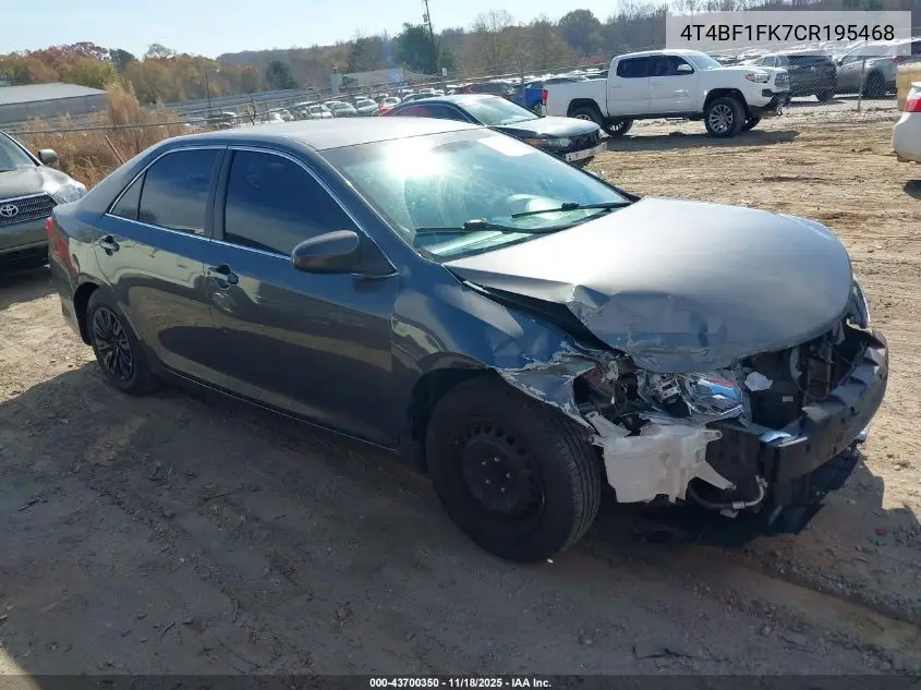 4T4BF1FK7CR195468 2012 Toyota Camry L