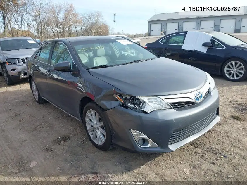 4T1BD1FK1CU026787 2012 Toyota Camry Hybrid Xle