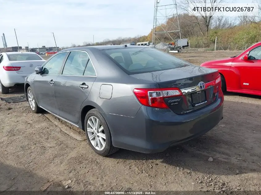 4T1BD1FK1CU026787 2012 Toyota Camry Hybrid Xle