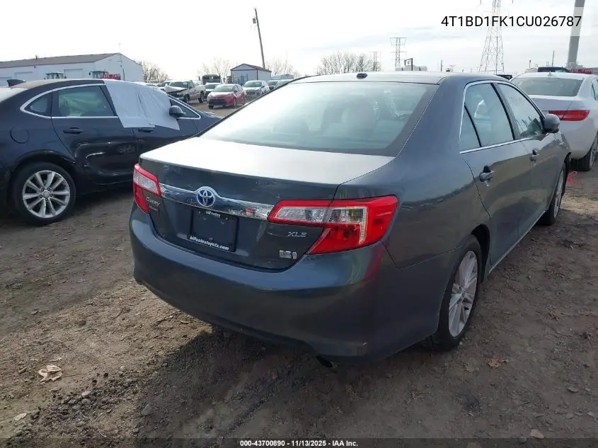 4T1BD1FK1CU026787 2012 Toyota Camry Hybrid Xle