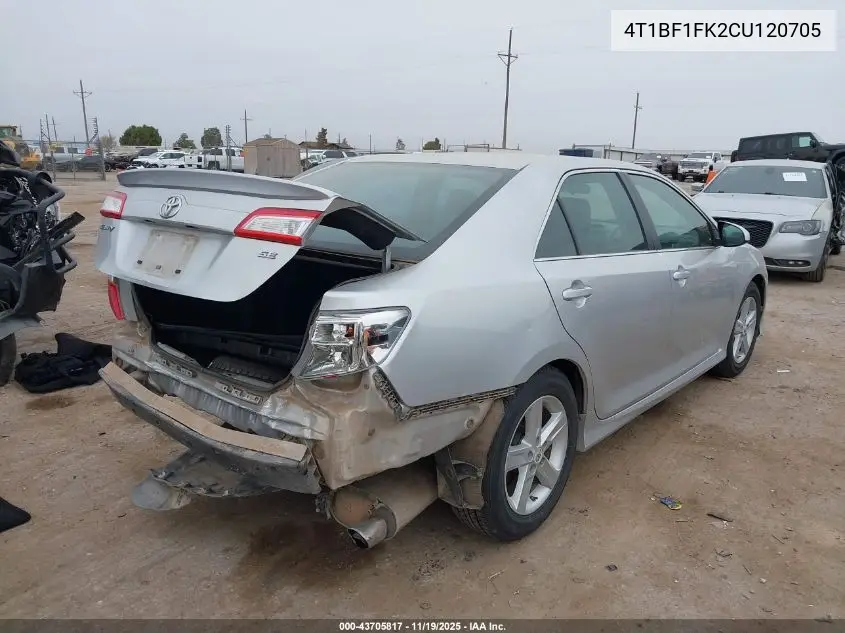 4T1BF1FK2CU120705 2012 Toyota Camry Se