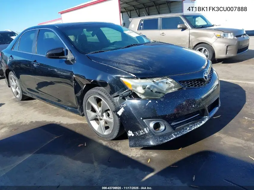 4T1BK1FK3CU007888 2012 Toyota Camry Se V6