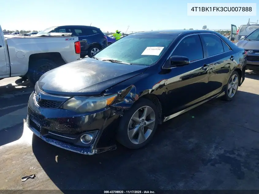4T1BK1FK3CU007888 2012 Toyota Camry Se V6
