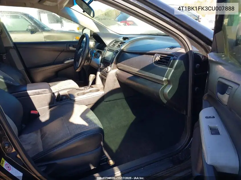 4T1BK1FK3CU007888 2012 Toyota Camry Se V6