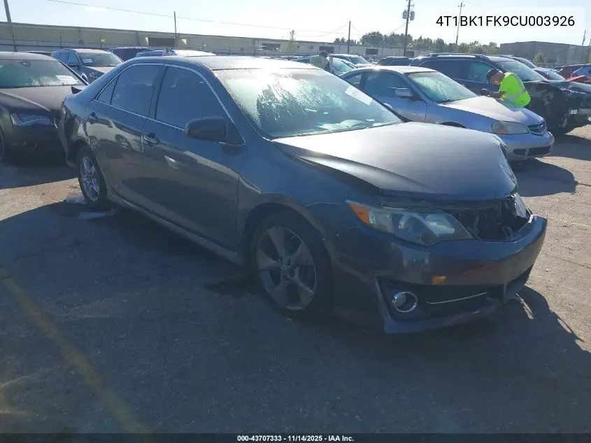 4T1BK1FK9CU003926 2012 Toyota Camry Se V6