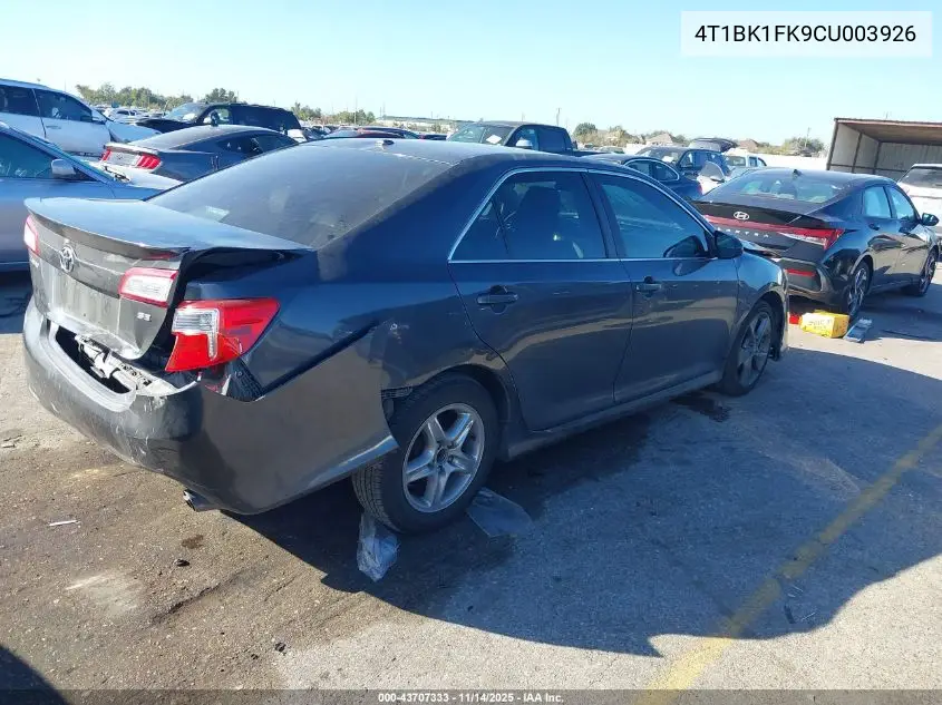 4T1BK1FK9CU003926 2012 Toyota Camry Se V6