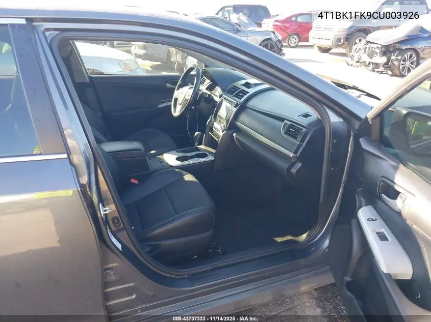 4T1BK1FK9CU003926 2012 Toyota Camry Se V6