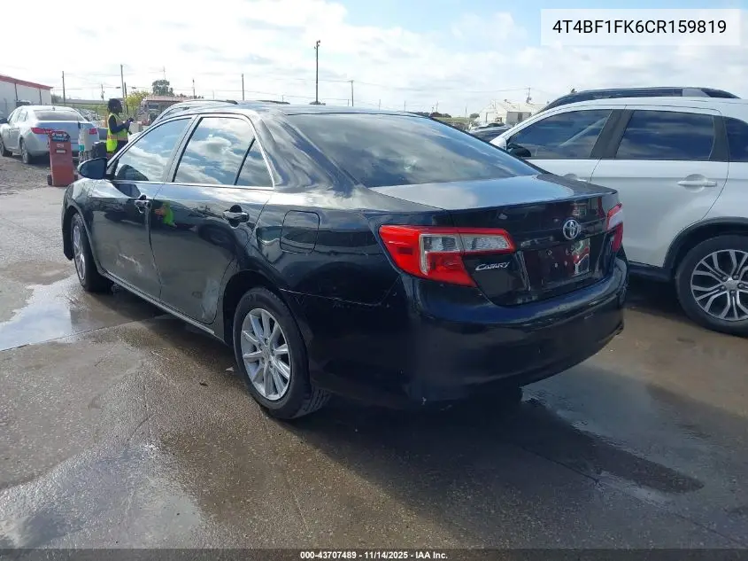 4T4BF1FK6CR159819 2012 Toyota Camry Le
