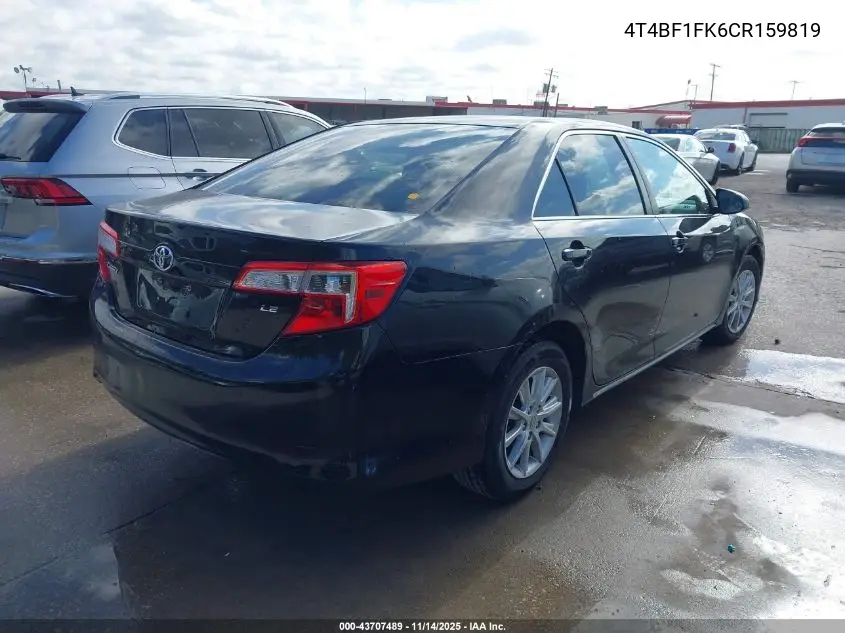 4T4BF1FK6CR159819 2012 Toyota Camry Le