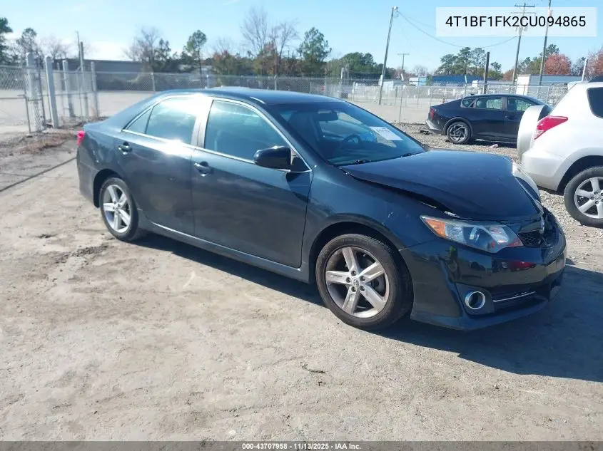 4T1BF1FK2CU094865 2012 Toyota Camry Se