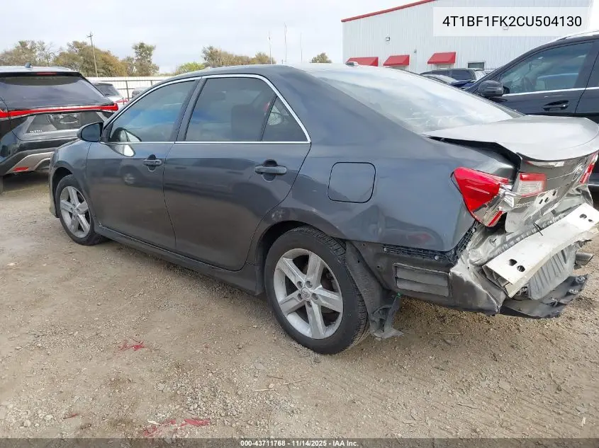 4T1BF1FK2CU504130 2012 Toyota Camry Se