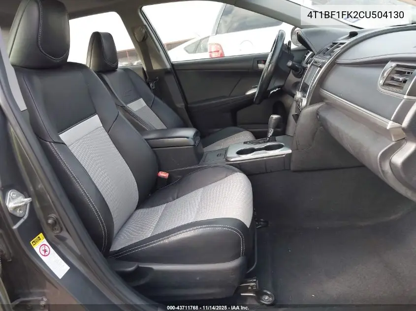 4T1BF1FK2CU504130 2012 Toyota Camry Se