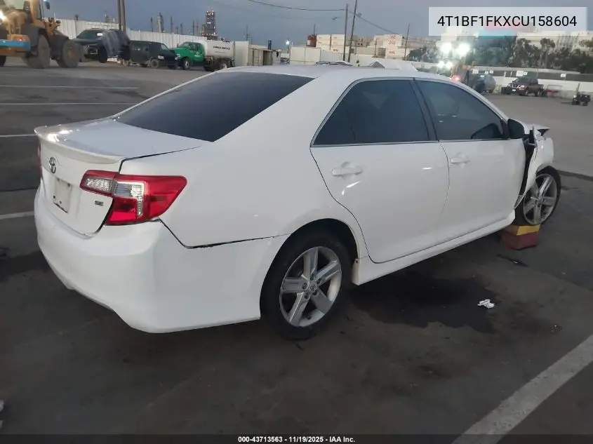 4T1BF1FKXCU158604 2012 Toyota Camry Se