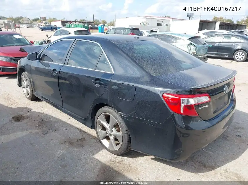 4T1BF1FK4CU167217 2012 Toyota Camry Se Limited Edition