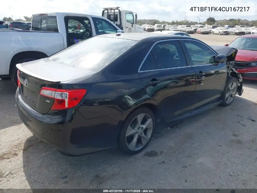 4T1BF1FK4CU167217 2012 Toyota Camry Se Limited Edition