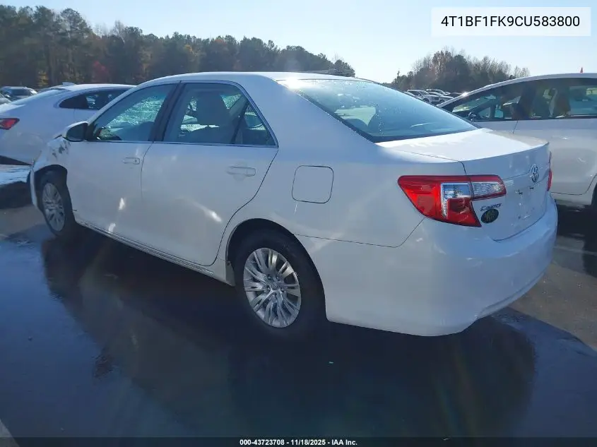 4T1BF1FK9CU583800 2012 Toyota Camry Le