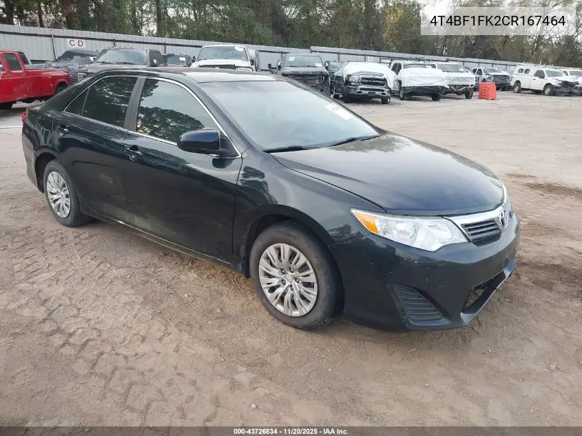 4T4BF1FK2CR167464 2012 Toyota Camry L