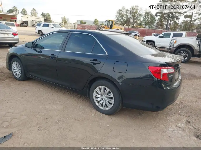 4T4BF1FK2CR167464 2012 Toyota Camry L