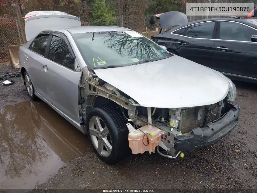 4T1BF1FK5CU190876 2012 Toyota Camry Se