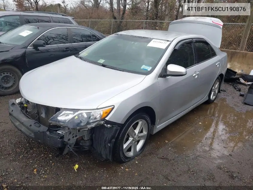 4T1BF1FK5CU190876 2012 Toyota Camry Se