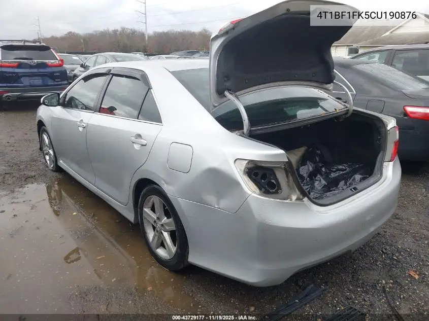 4T1BF1FK5CU190876 2012 Toyota Camry Se