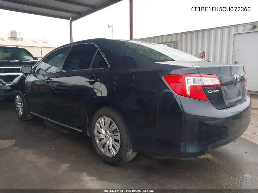 4T1BF1FK5CU072360 2012 Toyota Camry Le