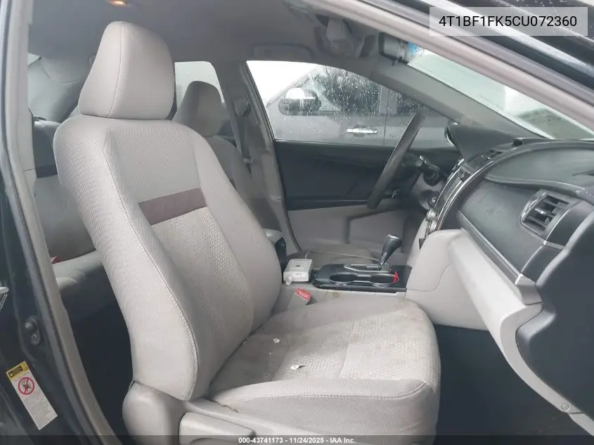 4T1BF1FK5CU072360 2012 Toyota Camry Le