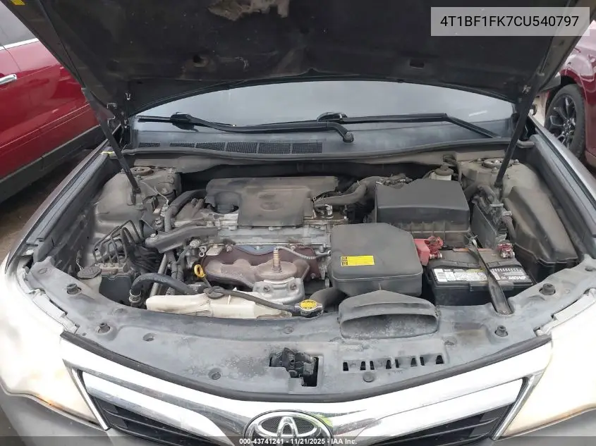4T1BF1FK7CU540797 2012 Toyota Camry Le