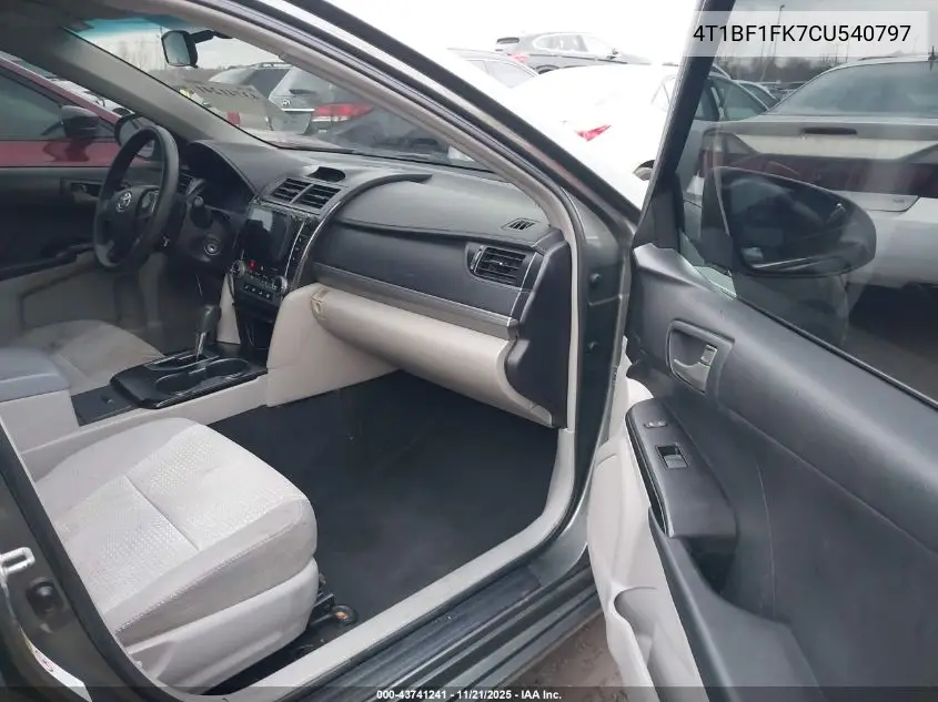4T1BF1FK7CU540797 2012 Toyota Camry Le