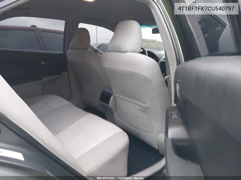 4T1BF1FK7CU540797 2012 Toyota Camry Le