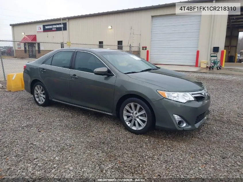 4T4BF1FK1CR218310 2012 Toyota Camry Xle