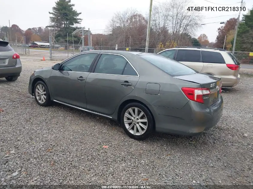 4T4BF1FK1CR218310 2012 Toyota Camry Xle