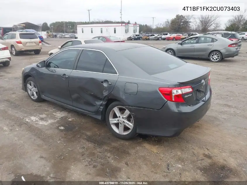 4T1BF1FK2CU073403 2012 Toyota Camry Se
