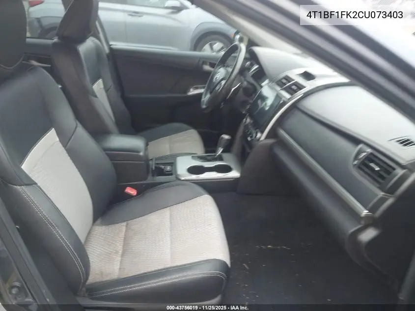 4T1BF1FK2CU073403 2012 Toyota Camry Se