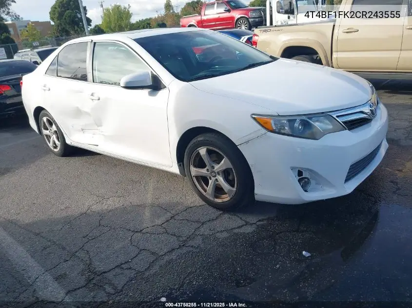 4T4BF1FK2CR243555 2012 Toyota Camry Xle