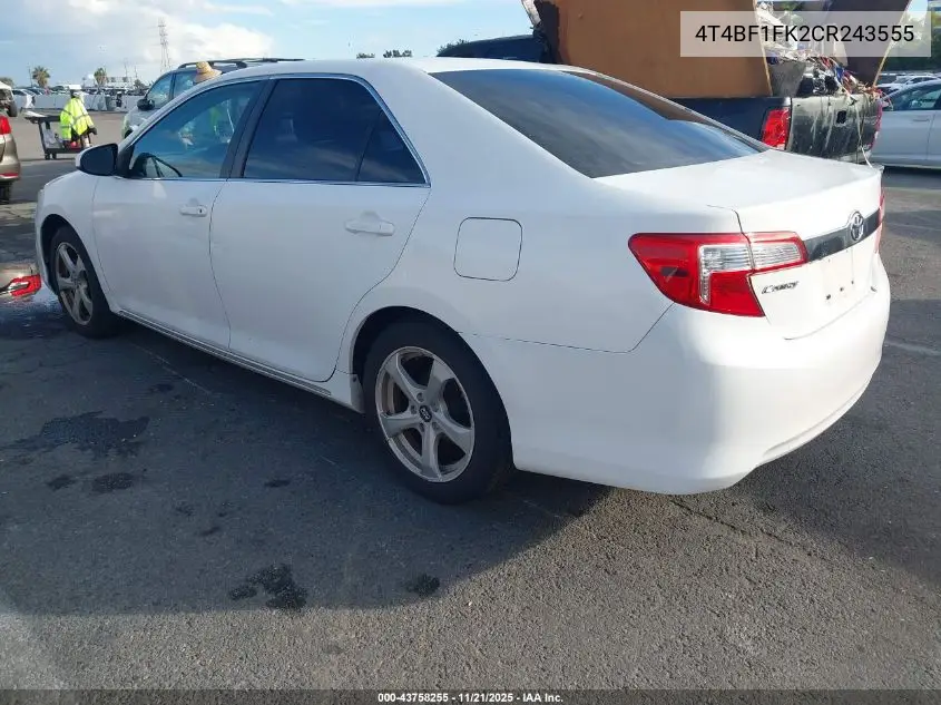 4T4BF1FK2CR243555 2012 Toyota Camry Xle