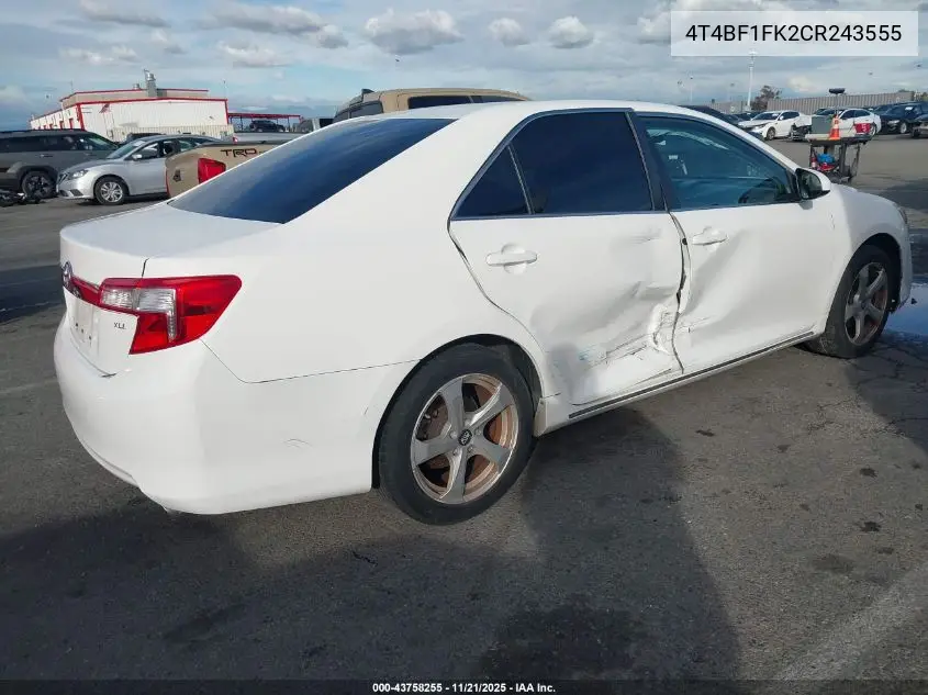 4T4BF1FK2CR243555 2012 Toyota Camry Xle