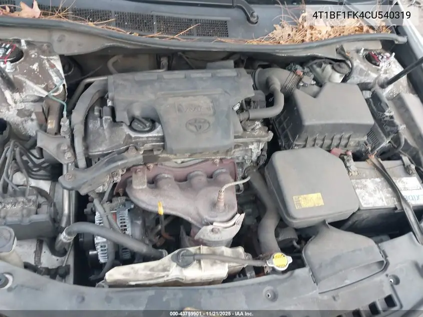 4T1BF1FK4CU540319 2012 Toyota Camry Se