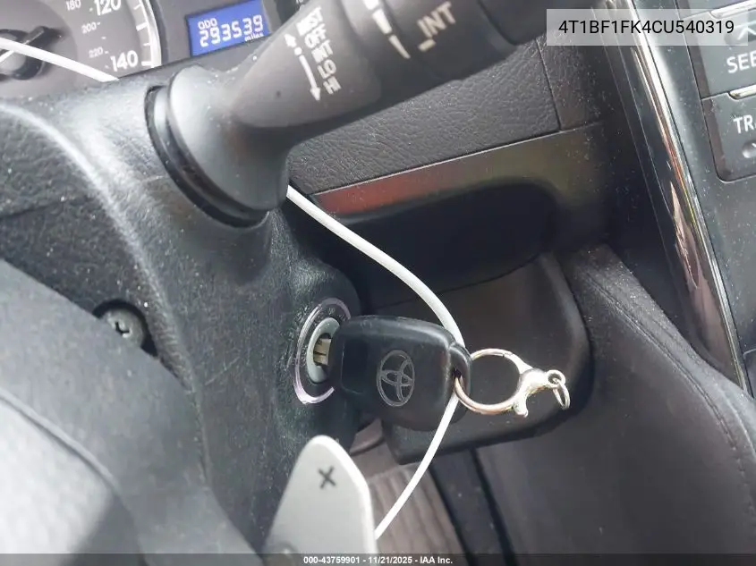 4T1BF1FK4CU540319 2012 Toyota Camry Se